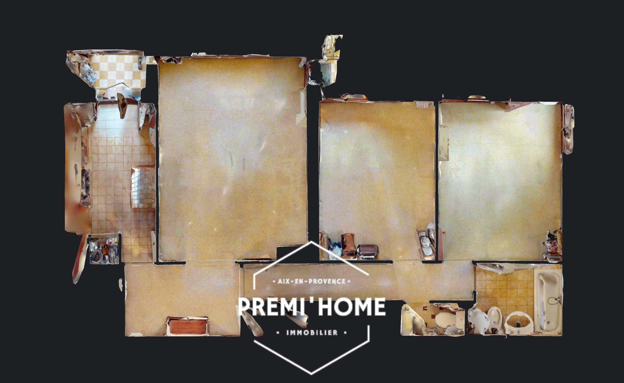 A VENDRE T3 A RENOVER PROCHES ALLEES PROVENCALES AIX - Premi'home Agence immobilière Aix En Provence